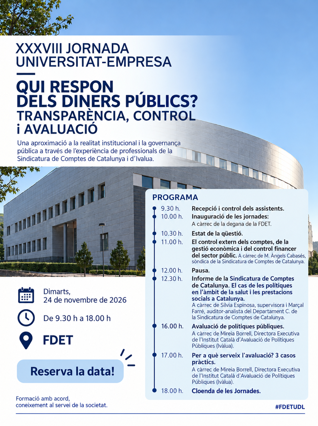 CARTELL Jornada Universitat-Empresa_ Qui respon pels diners públics_